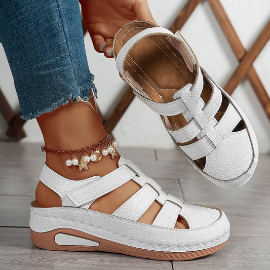 Women's Closed-Toe Platform Wedge Sandals