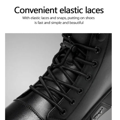 Men's Lace-Up Buckle Strap Boots