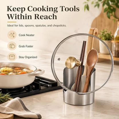 Stainless Steel Utensil and Pot Lid Organizer