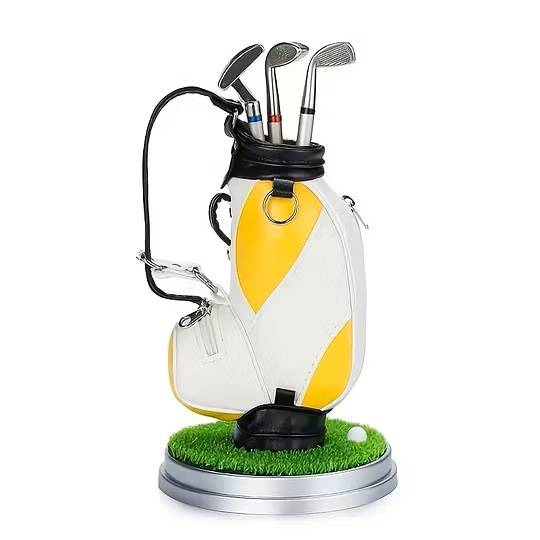 Golf Bag Pen Holder with 3 Pen Set
