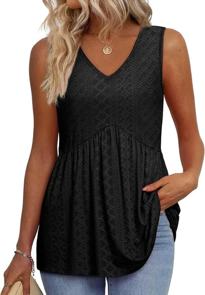 Women’s Printed V-Neck Peplum Top