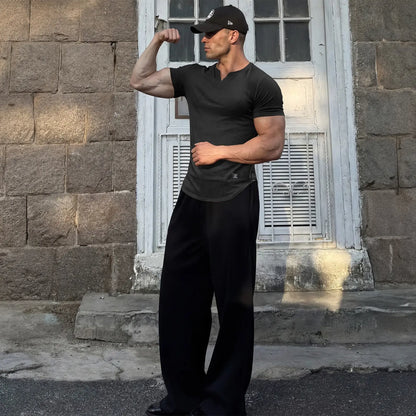 Men's Slim Fit V-Neck Performance T-Shirt
