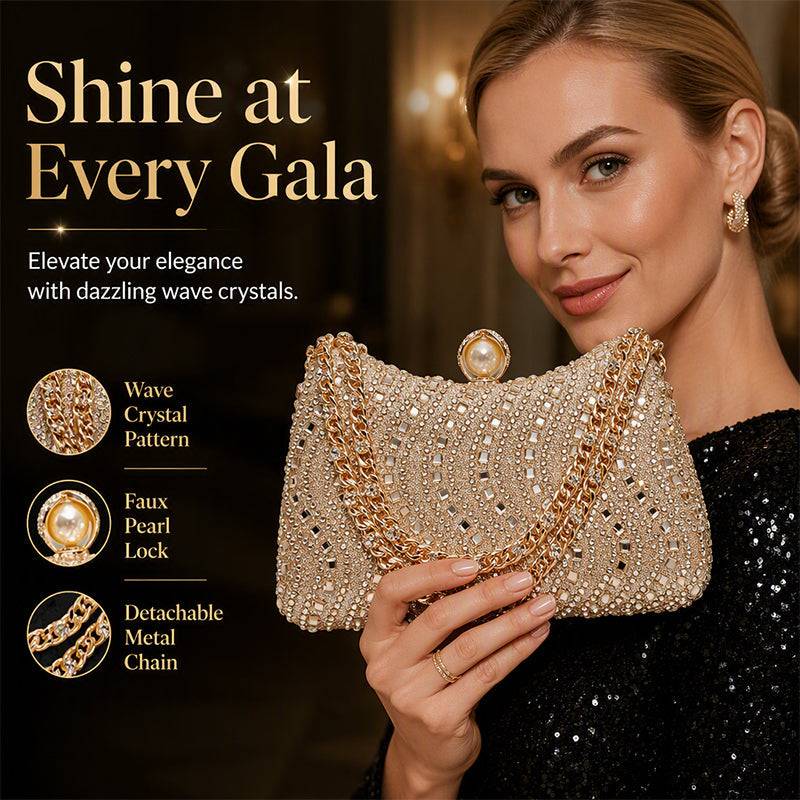 Women’s Pearl Clasp Evening Clutch