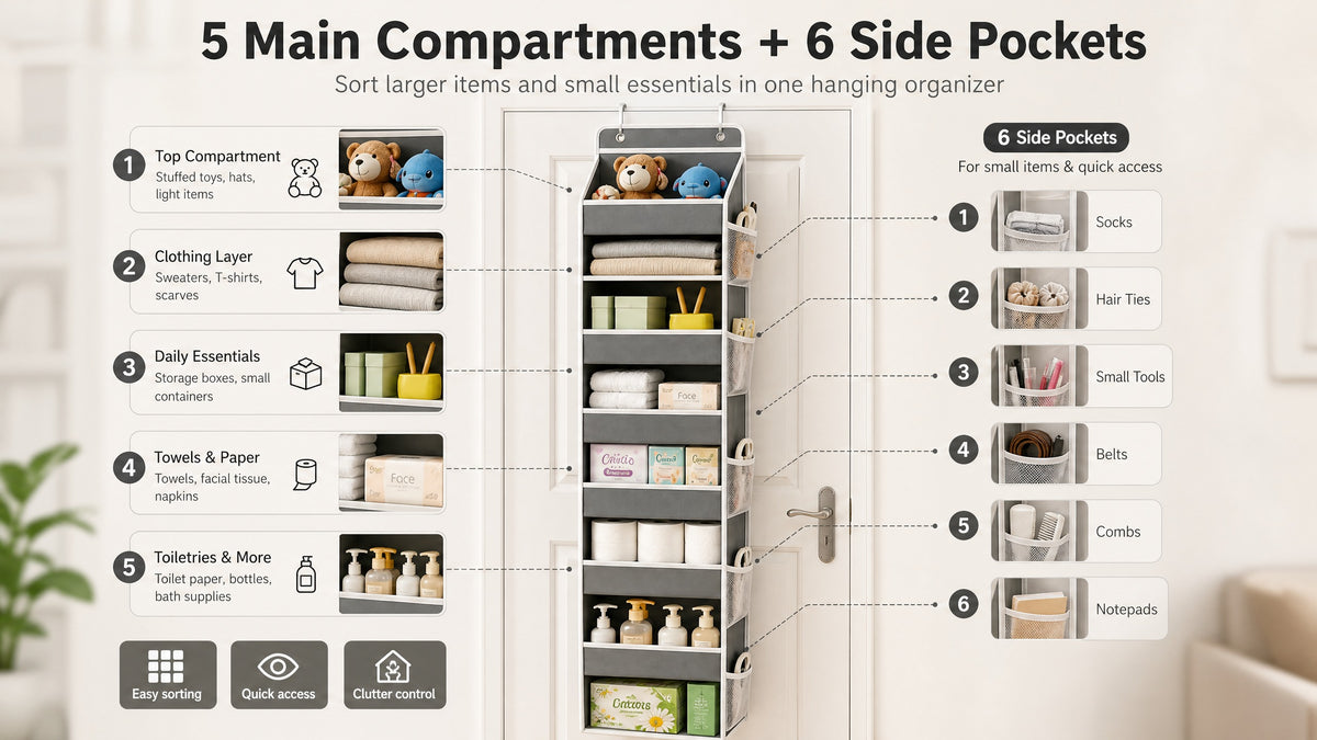 5-Tier Hanging Door Organizer