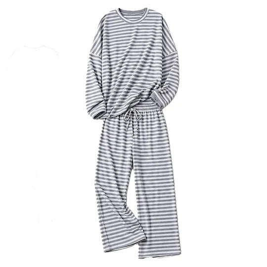 Women's Striped Two-Piece Lounge Set