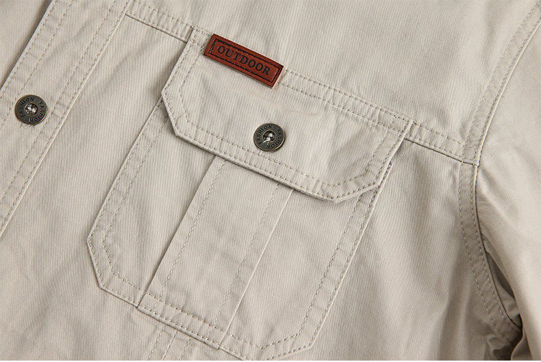 Men's Short Sleeve Utility Button-Up Shirt