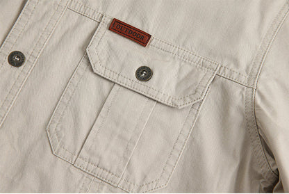 Men's Short Sleeve Utility Button-Up Shirt
