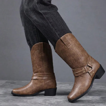 Men's Embossed Tall Boots