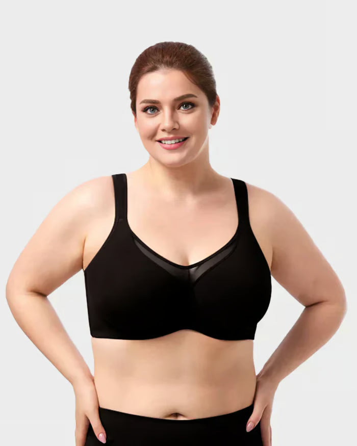 Women's Sheer Mesh Full-Coverage Bra