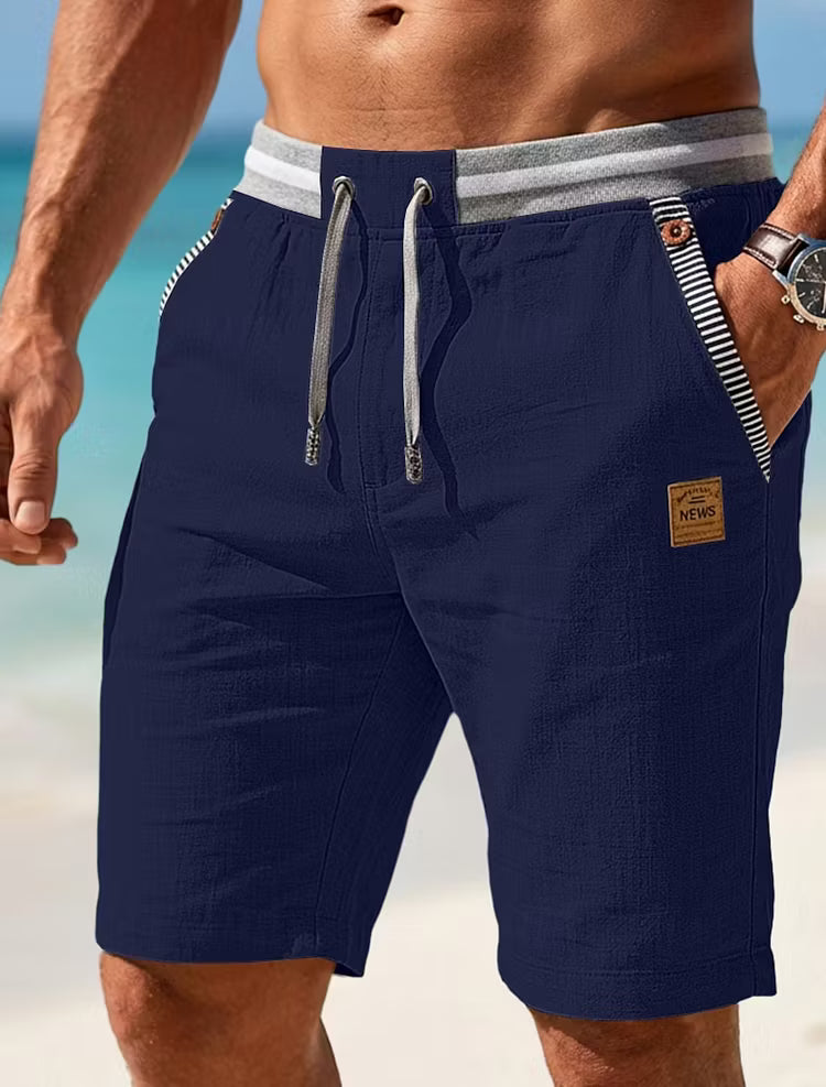 Men's Drawstring Linen Blend Shorts