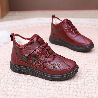 Women's Floral Embroidered Lace-Up Shoes