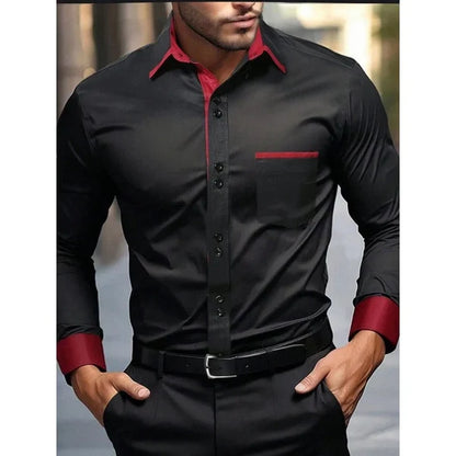 Men’s Contrast-Detail Button Shirt