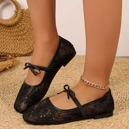 Women's Lace Mary Jane Flats