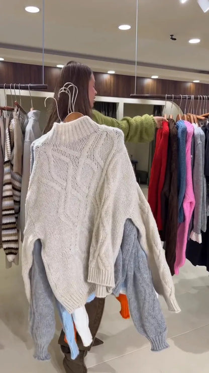 Women's Cable Knit Oversized Sweater