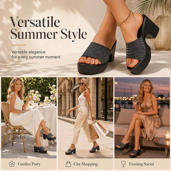 Women’s Woven Platform Slide Sandals