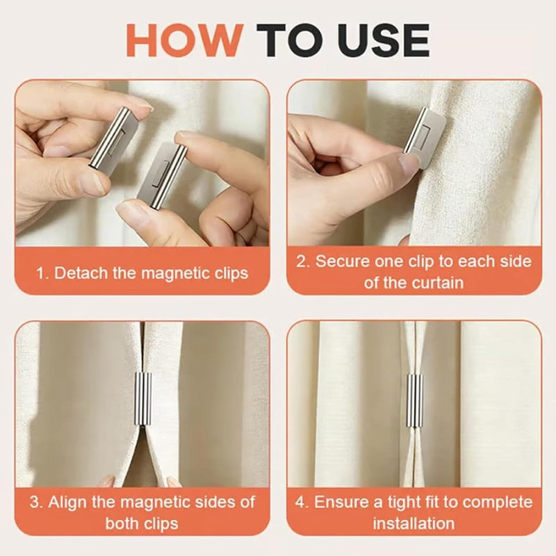 Magnetic Curtain Blackout Clips