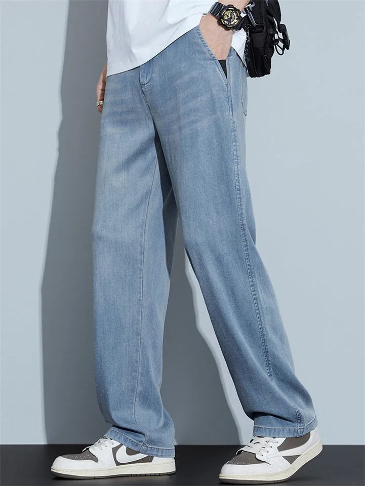 Men's Loose Straight Denim Jeans