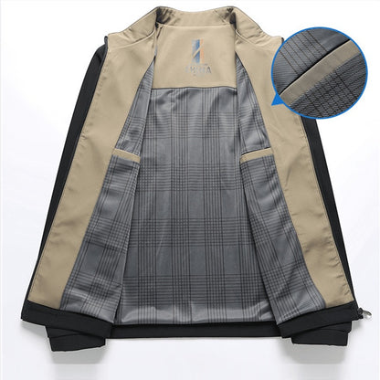 Men's Standing Collar Zipper Jacket