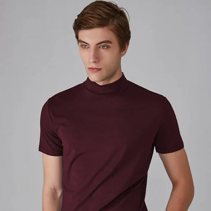 Men’s Fitted High-Neck T-Shirt