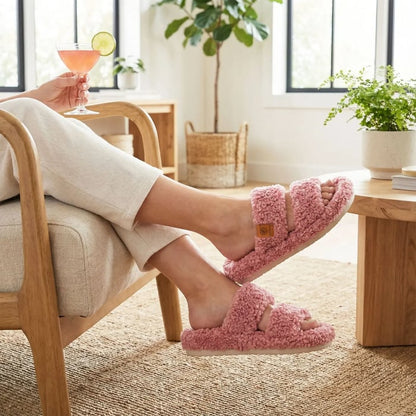 Women's Open-Toe Double-Strap Slippers