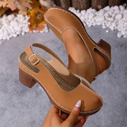 Women's Slingback Block Heel Pumps