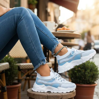 Women's Mesh Lace-Up Sneakers