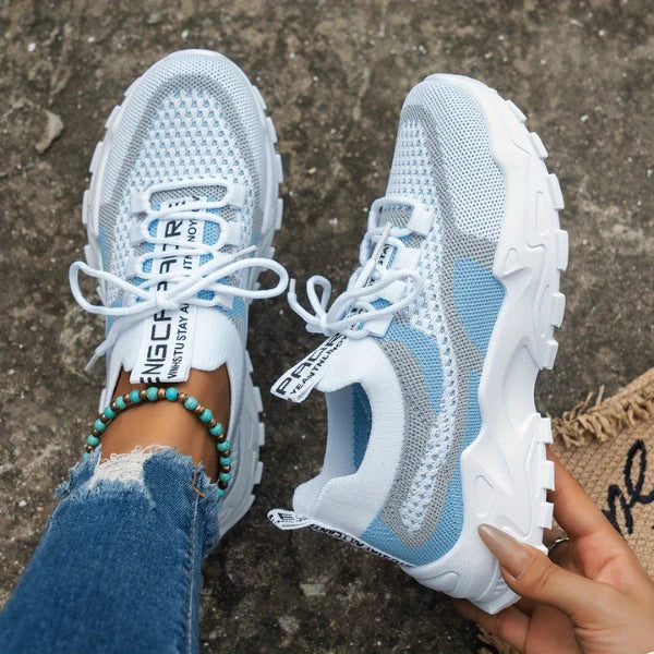 Women's Mesh Lace-Up Sneakers