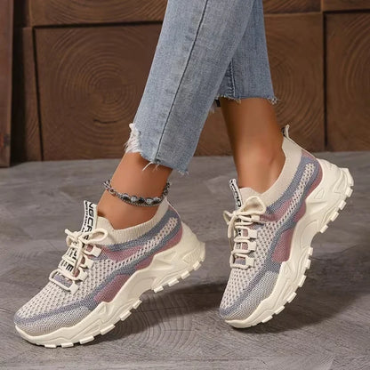 Women's Mesh Lace-Up Sneakers