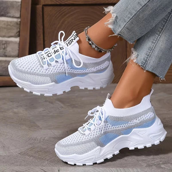 Women's Mesh Lace-Up Sneakers