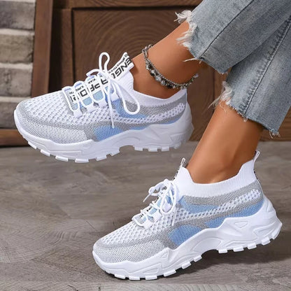 Women's Mesh Lace-Up Sneakers