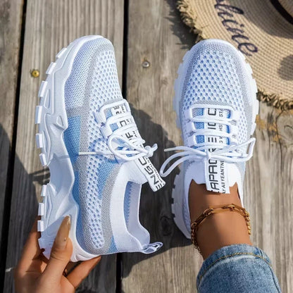Women's Mesh Lace-Up Sneakers