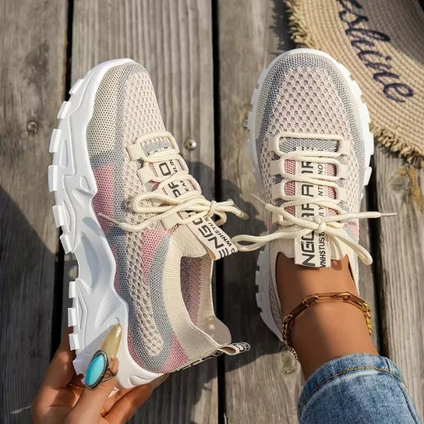 Women's Mesh Lace-Up Sneakers