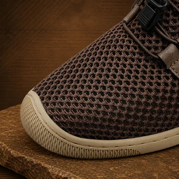 Men’s Mesh Panel Lace-Up Casual Shoes