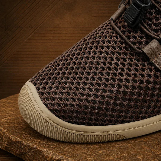 Men’s Mesh Panel Lace-Up Casual Shoes