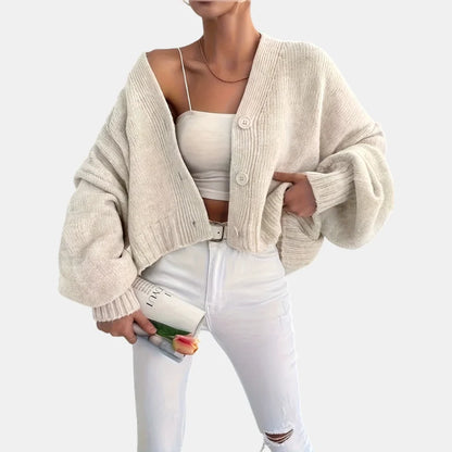Women’s Oversized Button-Front Knit Cardigan
