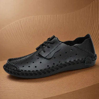 Men’s Perforated Lace-Up Casual Shoes