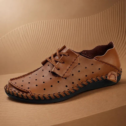 Men’s Perforated Lace-Up Casual Shoes
