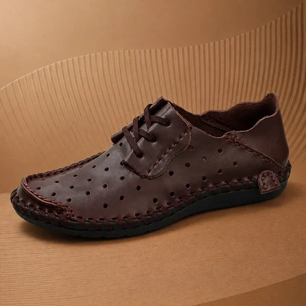 Men’s Perforated Lace-Up Casual Shoes