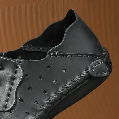 Men’s Perforated Lace-Up Casual Shoes