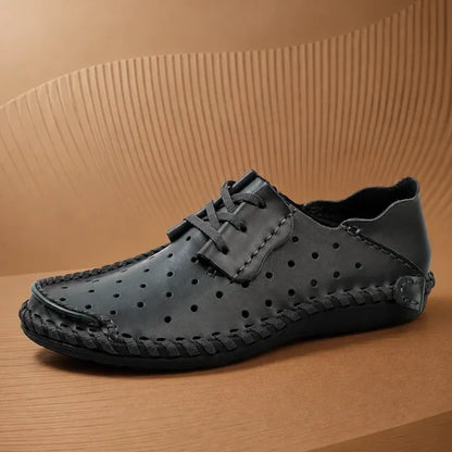 Men’s Perforated Lace-Up Casual Shoes