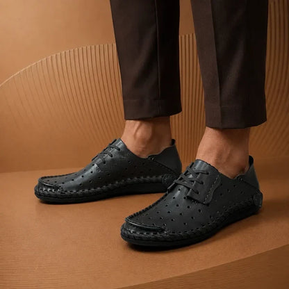 Men’s Perforated Lace-Up Casual Shoes