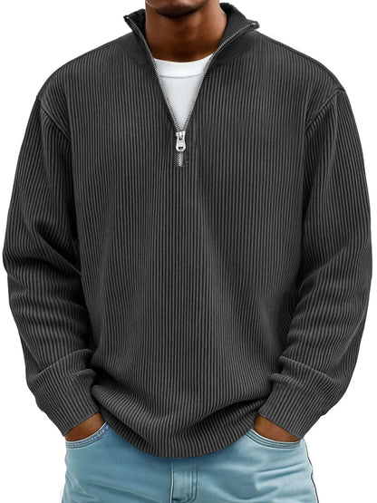 Men's Ribbed Half-Zip Pullover