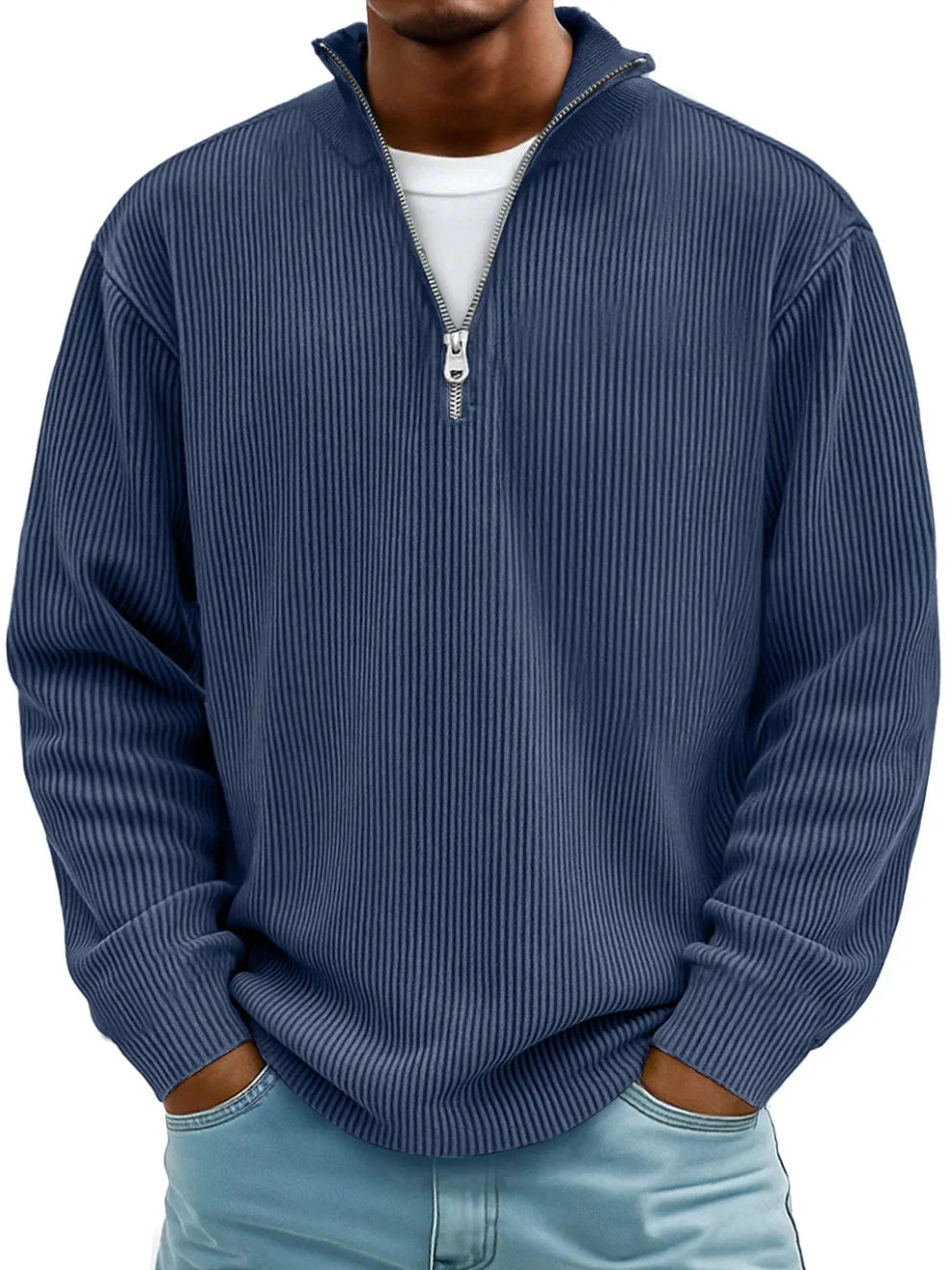 Men's Ribbed Half-Zip Pullover