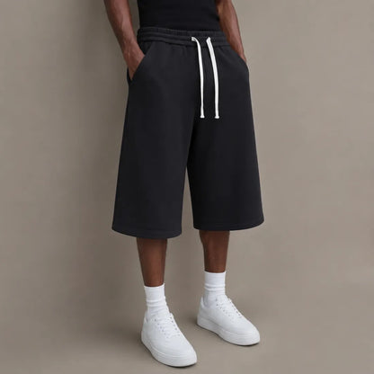 Men's Loose Fit Over Knee Casual Shorts