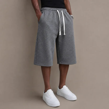 Men's Loose Fit Over Knee Casual Shorts