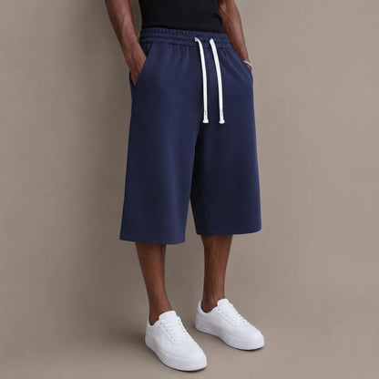 Men's Loose Fit Over Knee Casual Shorts