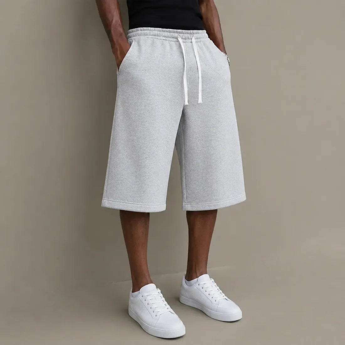 Men's Loose Fit Over Knee Casual Shorts