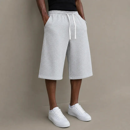 Men's Loose Fit Over Knee Casual Shorts