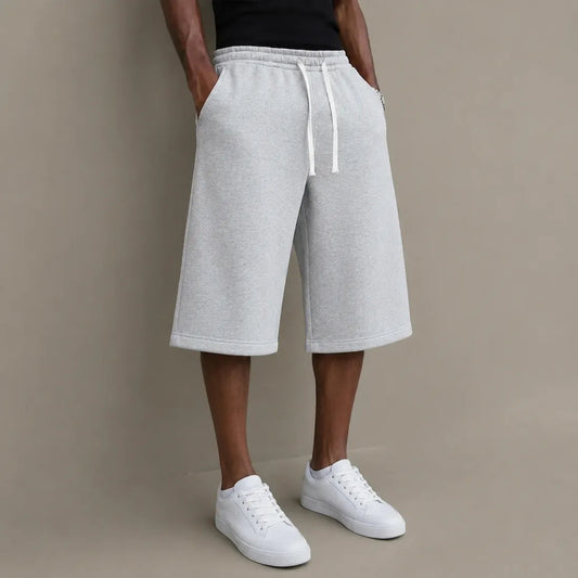 Men's Loose Fit Over Knee Casual Shorts