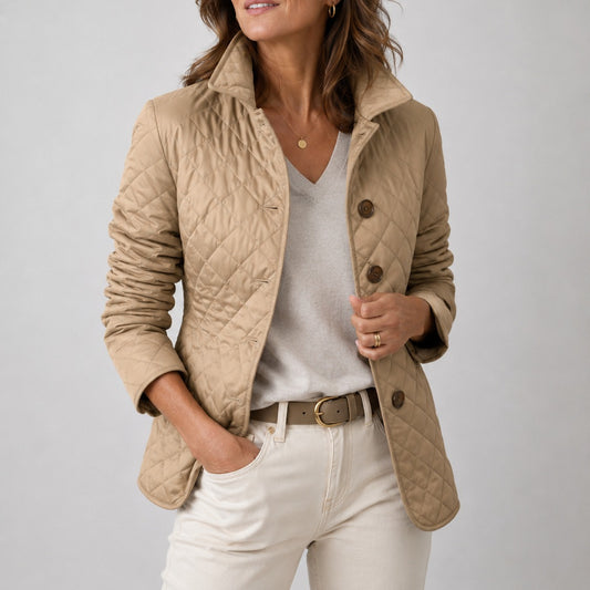 Women's Quilted Button-Front Jacket
